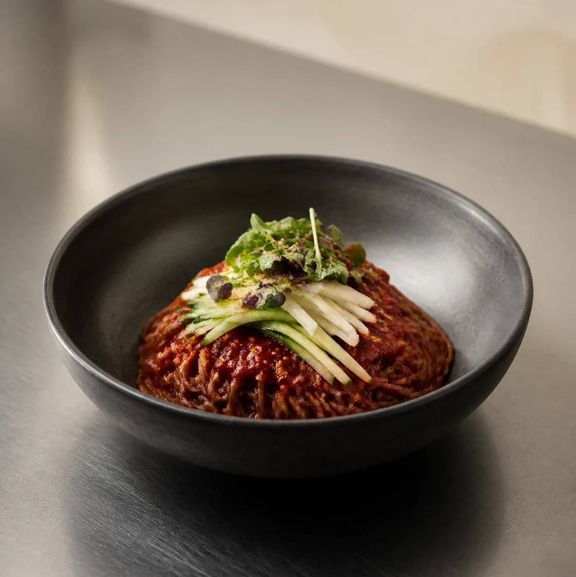 Spicy buckwheat noodles