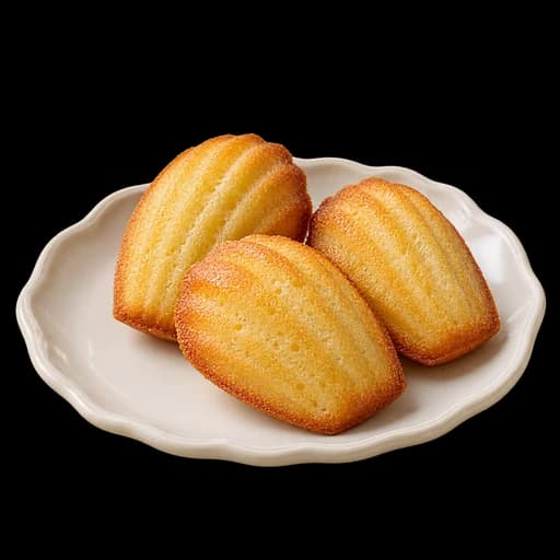 Golden lemon madeleines